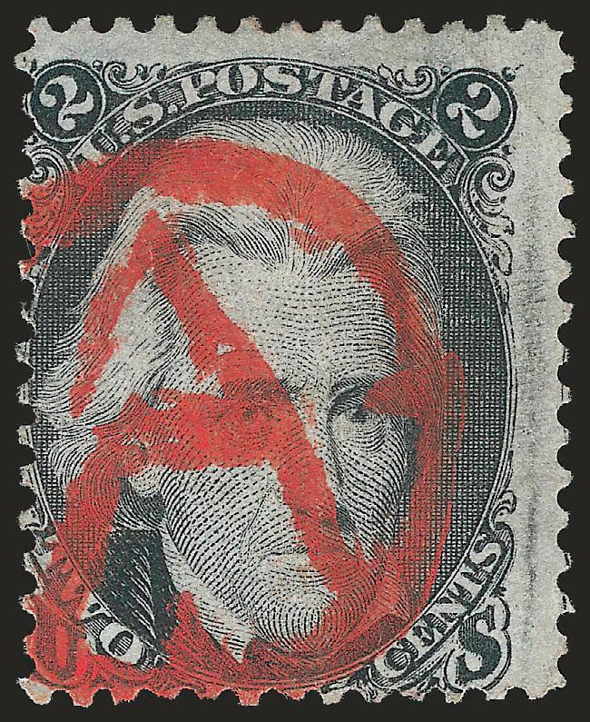 2c Black, 2c F. Grill (7393).> 13 used stamps with <fancy cancels,> incl. 10 of No. 73 and three of No. 93, range of better cancels incl. paint red A in circle, red 2, negative star, five blue in a variety of
geometric shapes, interesting <doubl