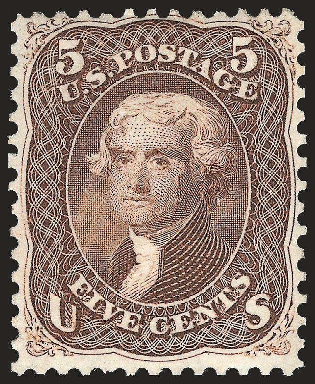 5c Brown (76).> Part original gum, rich color and nice impression, Fine, with 2010 P.F. certificate