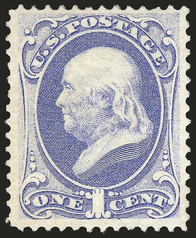 1c Ultramarine, Grill (134).> H. Grill, slightly disturbed original gum from hinge removal, nicely centered with bright pastel color, Very Fine, an unusually choice original-gum 1c 1870 Grill, with 2010 P.F.
certificate
