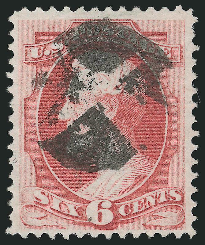 6c Carmine, Grill (137).> H. Grill, rich color, discernible grill points, bold strike of quartered cork cancel, Very Fine and choice, with 1989 P.F. certificate