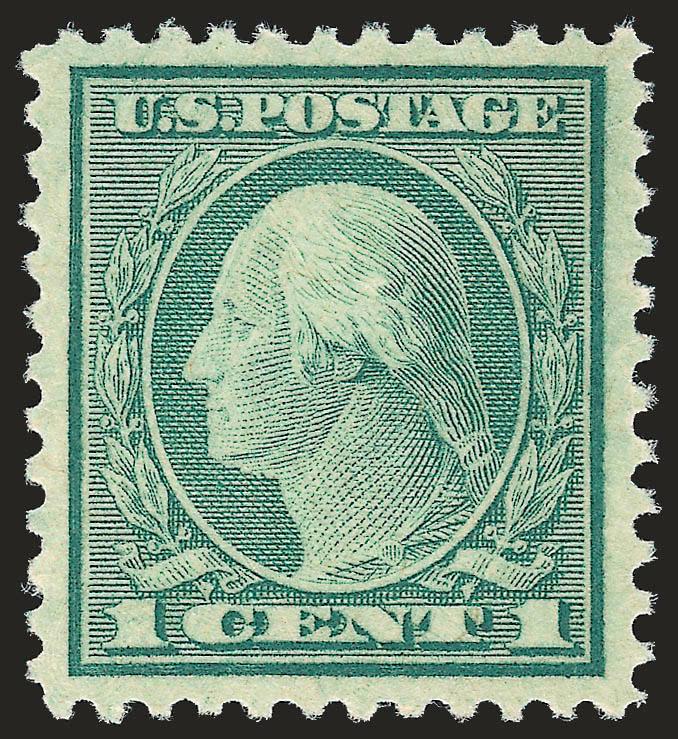 1c Green, Rotary Perf 11 (545).> Mint N.H., rich color, almost perfectly centered with Jumbo margins, post office fresh<><>^EXTREMELY FINE GEM. A SUPERB MINT NEVER-HINGED EXAMPLE OF THE ONE-CENT ROTARY COIL
WASTE ISSUE, SCOTT 545.^<><>By their ve