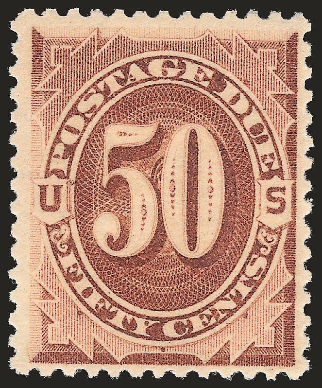 50c Brown (J7).> Mint N.H., wonderfully fresh with rich color, Fine and very attractive, with 1988 P.F. certificate
