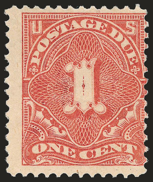 1c Vermilion (J29).> Original gum, pretty pastel color, just in at right, scarce Postage Due stamp, with 1998 P.F. certificate
