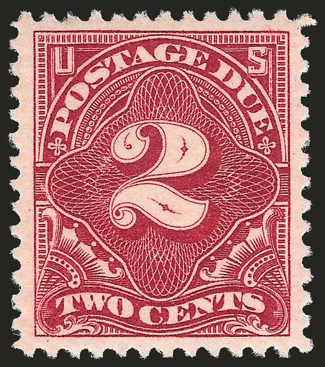2c Deep Claret (J32).> Mint N.H., wide balanced margins, fresh and crisp, Extremely Fine, with 2009 P.S.E. certificate (XF 90 SMQ $430.00)
